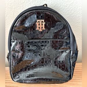 Tommy Hilfiger Black Geometric Backpack